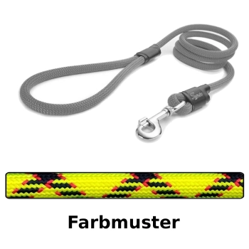 klassische Hundeleine - L - 145cm - gelber Python